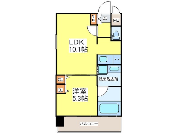 プレジオ南堀江の物件間取画像